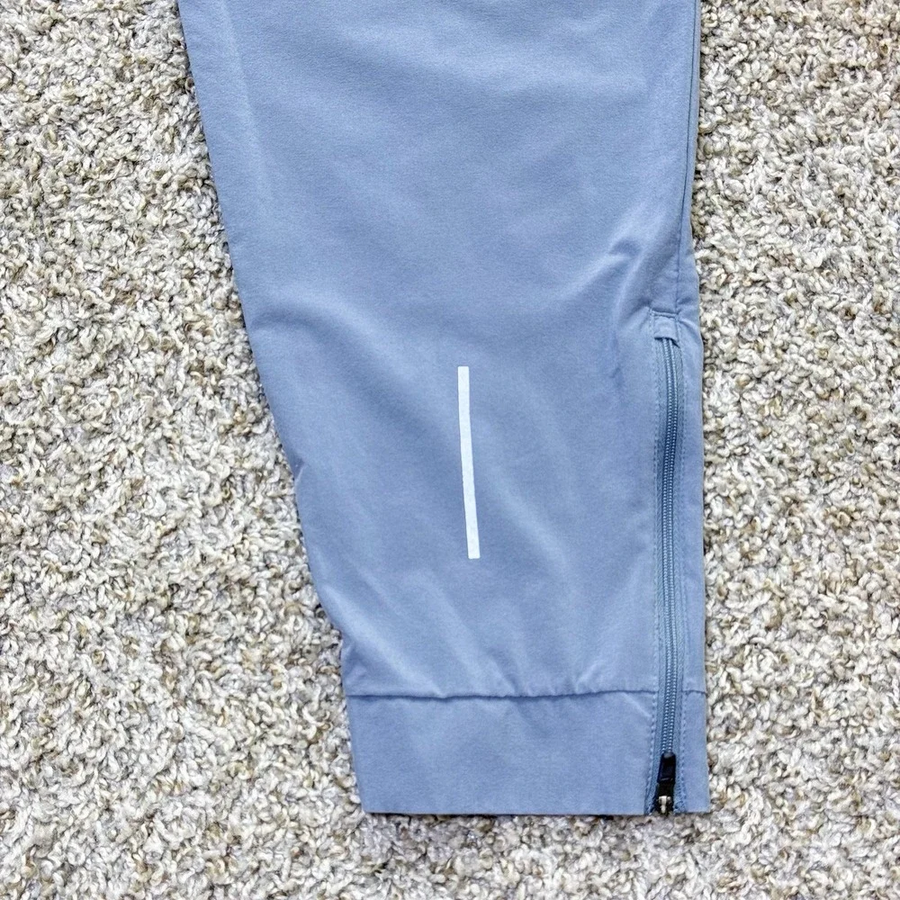 Nike Mens L Dri-FIT Flex Running Pants Gray Tapered Zip Cuff Reflective 885280